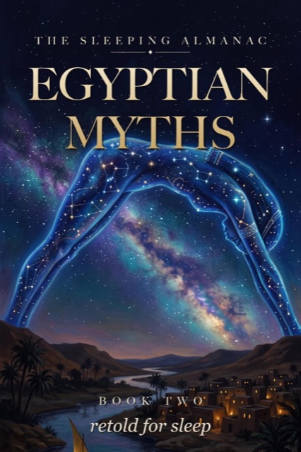 Cover of The Sleeping Almanac: Egyptian Myths Retold for Sleep, Book Two