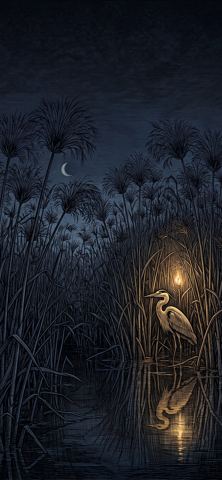 Papyrus marsh, Egyptian myths wallpaper